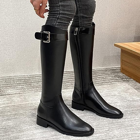 Zafrina - Hohe Stiefel mit Riemen | Eleganter Komfort an kalten Tagen