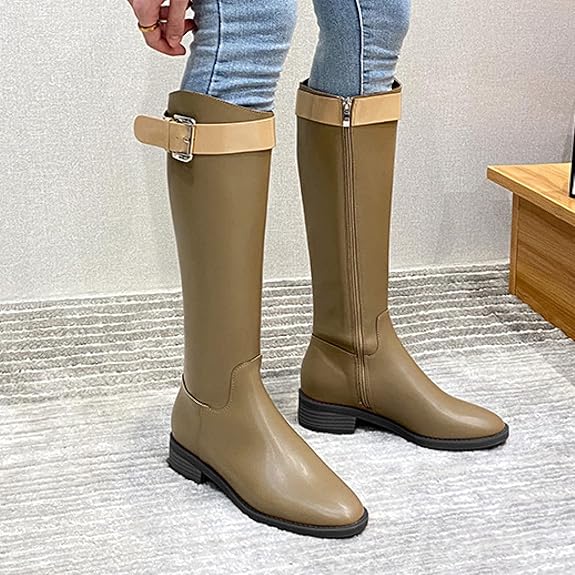 Zafrina - Hohe Stiefel mit Riemen | Eleganter Komfort an kalten Tagen