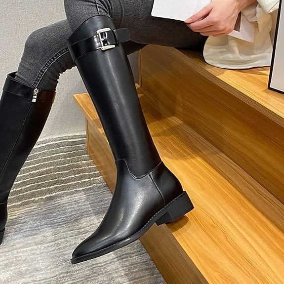 Zafrina - Hohe Stiefel mit Riemen | Eleganter Komfort an kalten Tagen
