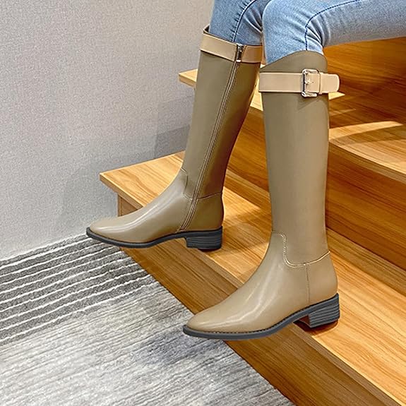 Zafrina - Hohe Stiefel mit Riemen | Eleganter Komfort an kalten Tagen