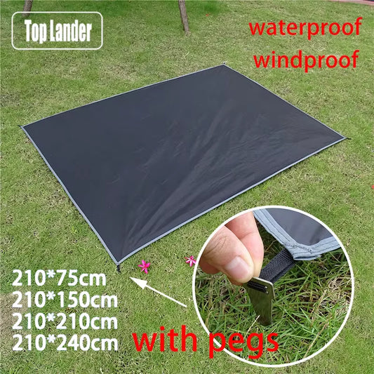 Wind- und wasserdichte Campingmatte (mit Aluminiumheringen und Tragetasche)