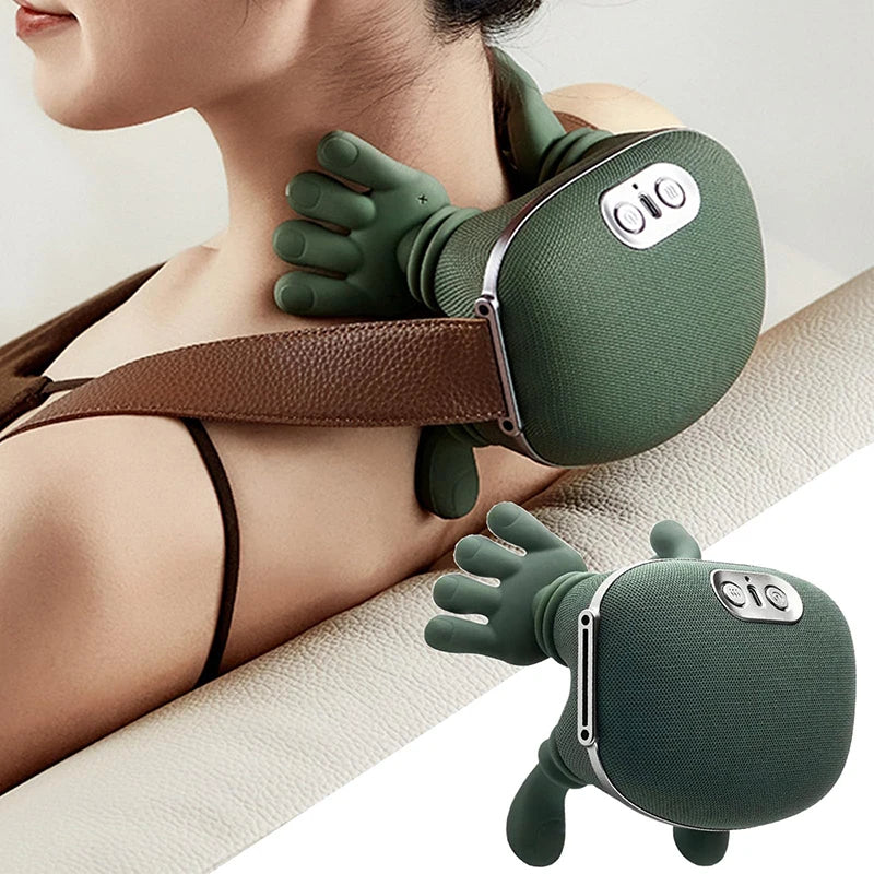 4D dybdegående trådløs genopladelig nakkemassageapparat til skulder og nakke