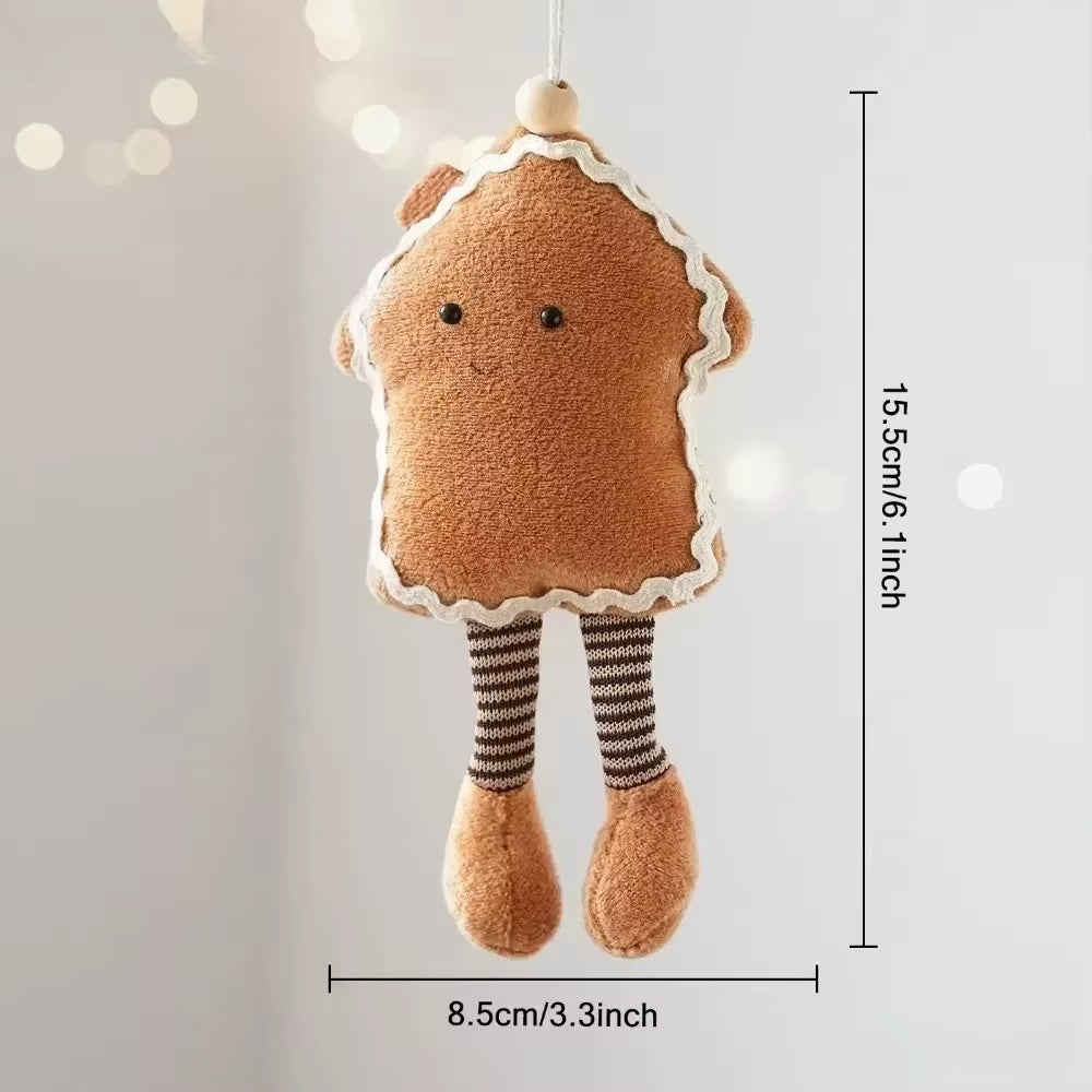 Weiche Baumwoll-Weihnachtsanhänger zum Aufhängen (verschiedene Formen)