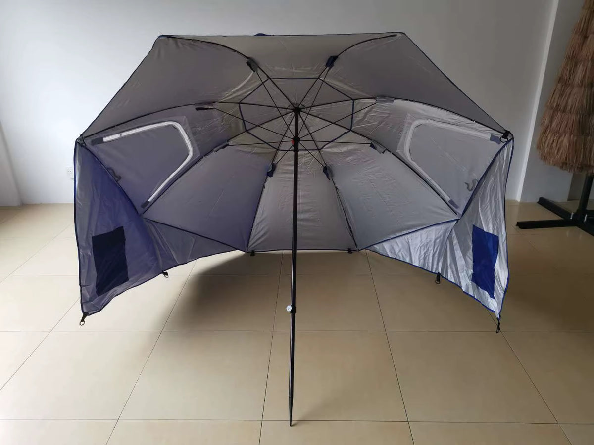 Übergroßes, UV-schützendes und winddichtes Strand- und Campingdach (2,4 m)
