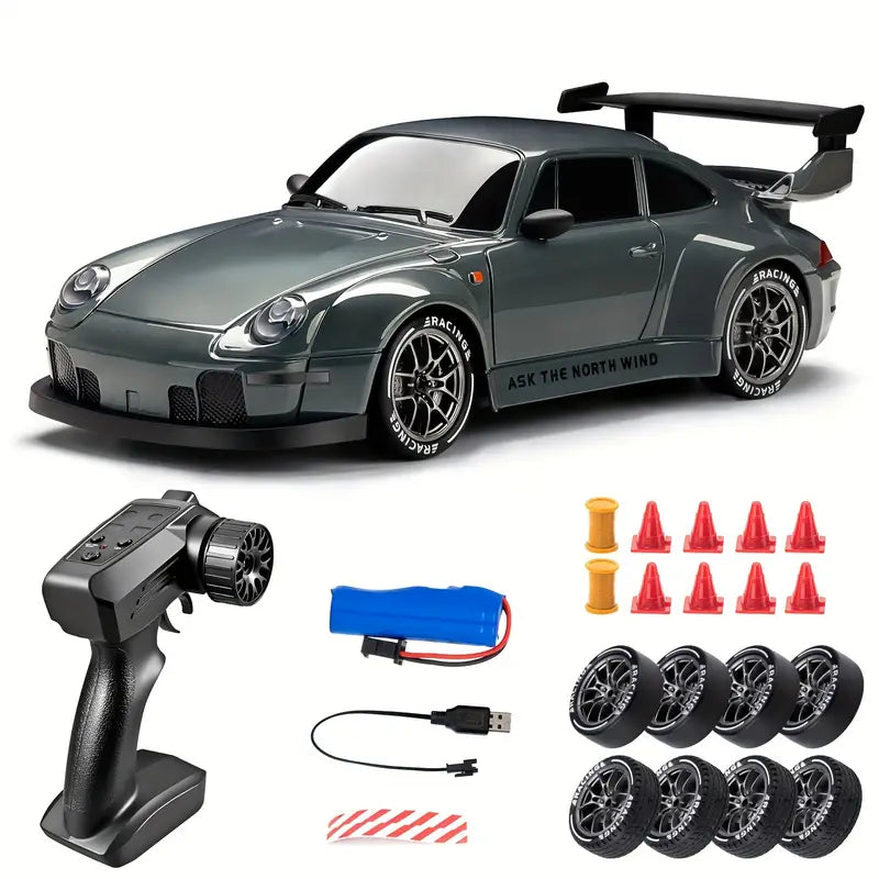 DriftMaster - RC Drift Car 1:24 | 4WD-styring | LED-lys | Genopladeligt batteri