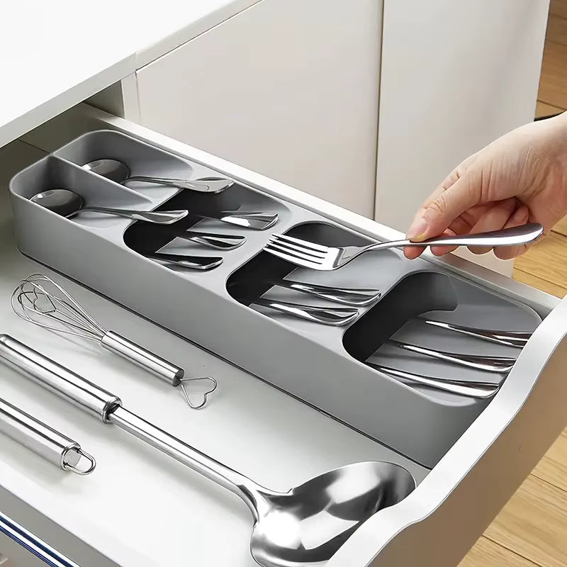 Schräger BPA-freier Besteckkasten-Organizer