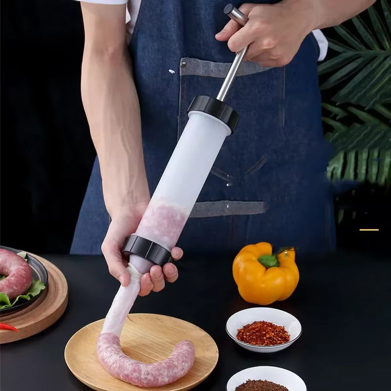 Handbetriebene kompakte Wurstfüllmaschine (inklusive 3 Trichter)