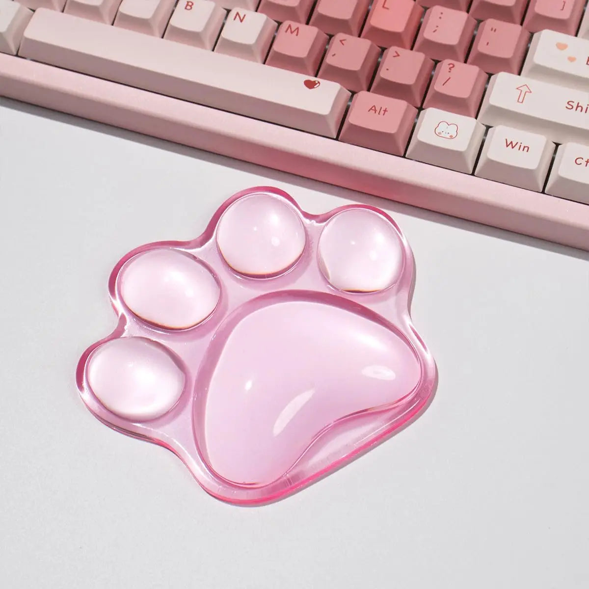 Transparente, gepolsterte Handgelenkauflage aus Silikon für die Maus