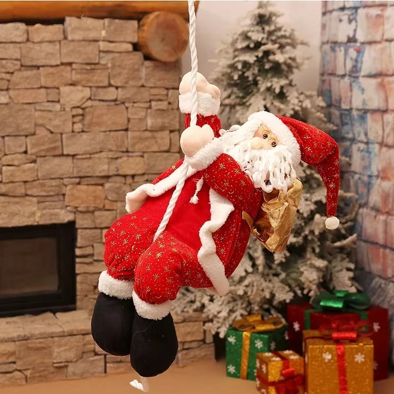 Kompakter Stoff-Weihnachtsmann mit Comic-Motiv als Weihnachtsdekoration (30 cm)