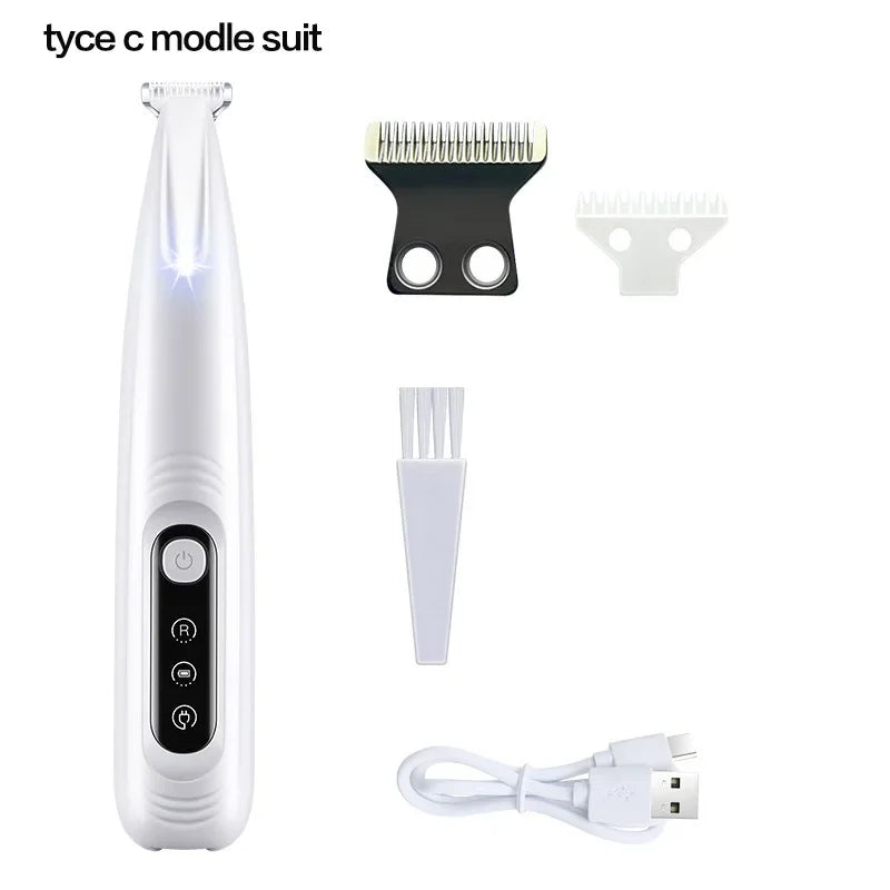 LED-Licht und 18 mm Edelstahl-Hundepfoten-Trimmer