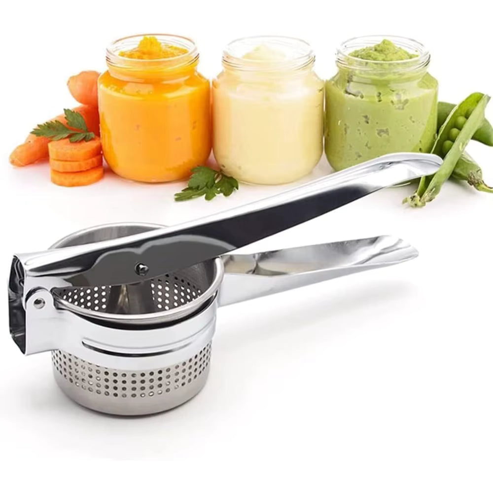 Langlebiger, lebensmittelechter Kartoffelstampfer aus Edelstahl (ergonomischer Griff)