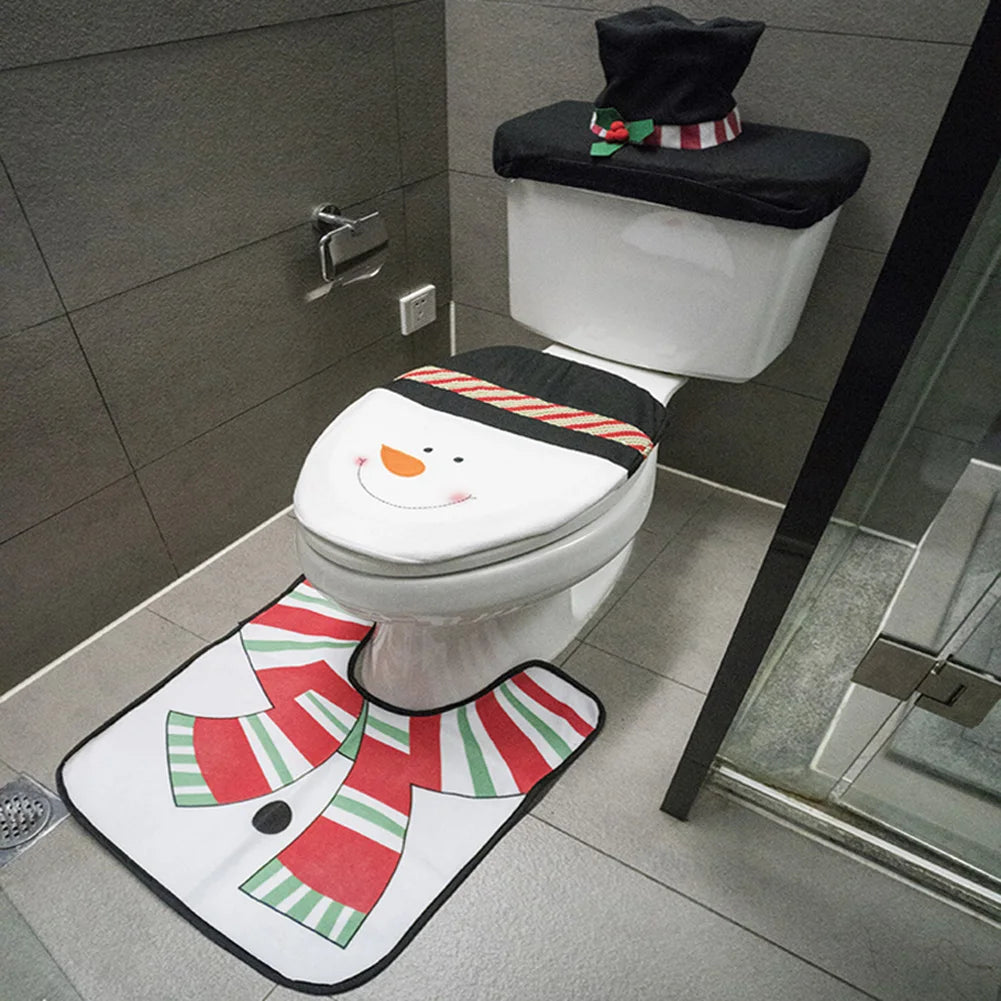 Festliches Weihnachtsset fürs WC (3 Teile)
