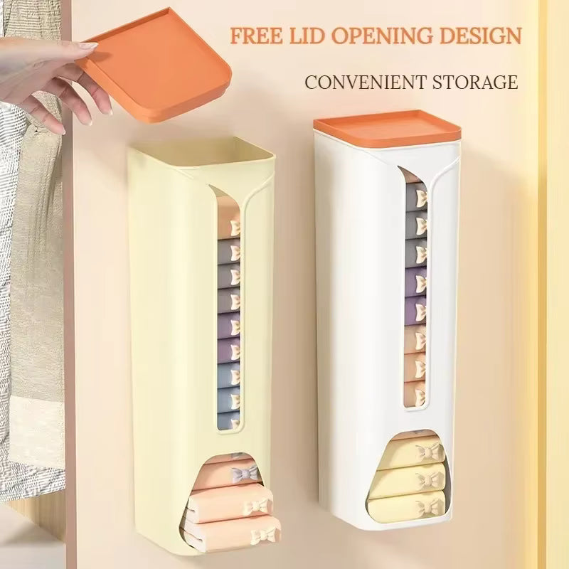 Platzsparender wandmontierter Organizer für Unterwäsche und Socken (2er-Pack)