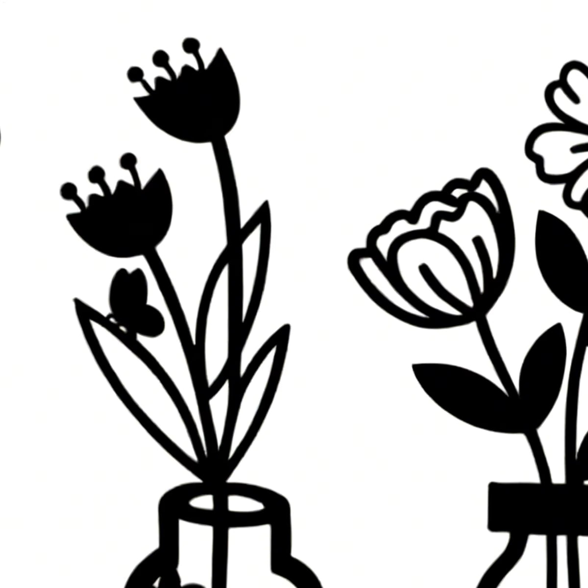 Wetterbeständige Eisenblumenvasen (3er-Set)