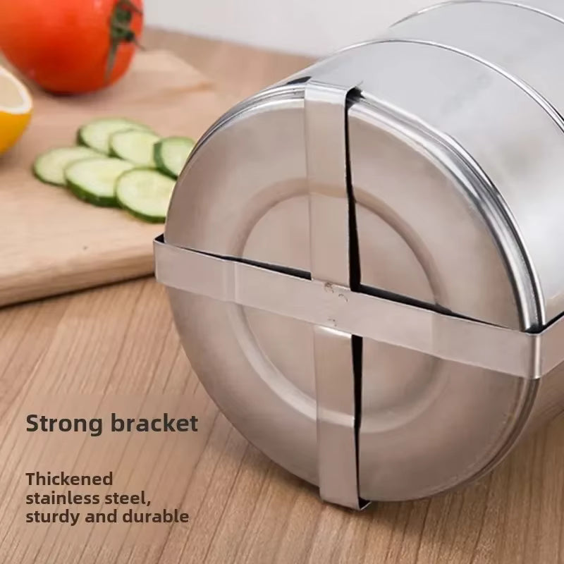 Auslaufsichere mehrschichtige Lunchbox aus Edelstahl