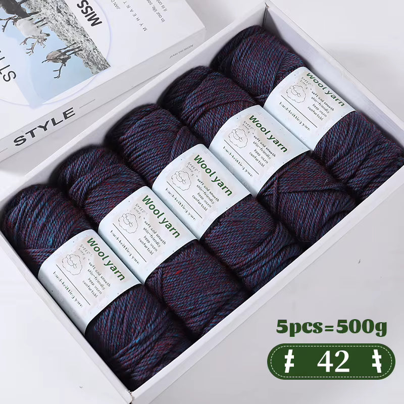 Farbverlaufsfarbenes dickes Alpakagarn (500-g-Packung)