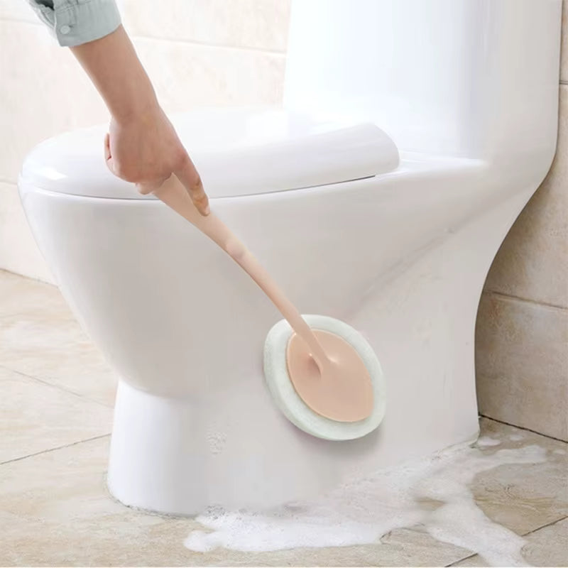 Multifunktionale Toilettenbürste mit Schwammkopf und langem Stiel