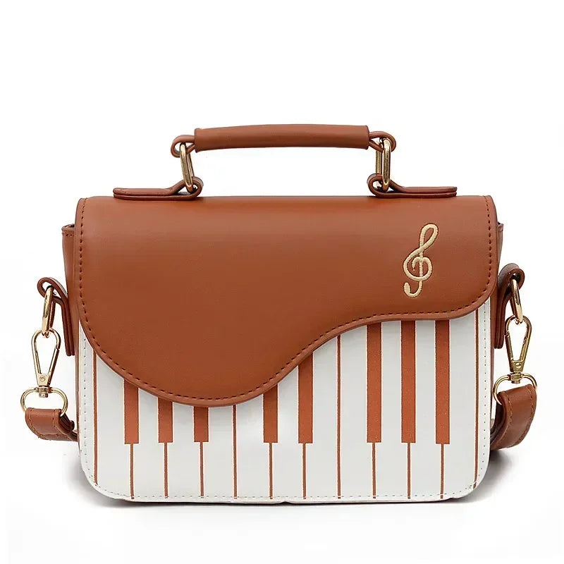 Crossbody-Tasche in Klavierform aus PU-Leder