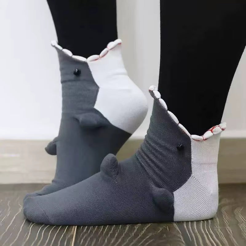 Dicke gestrickte Dinosauriersocken aus Wollmischung (Unisex)