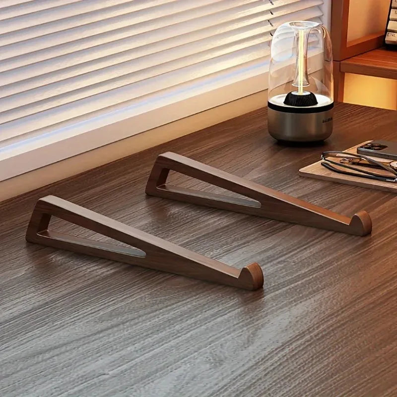 Ergonomisk 12° foldbar træ bærbar computerholder (sæt med 2)