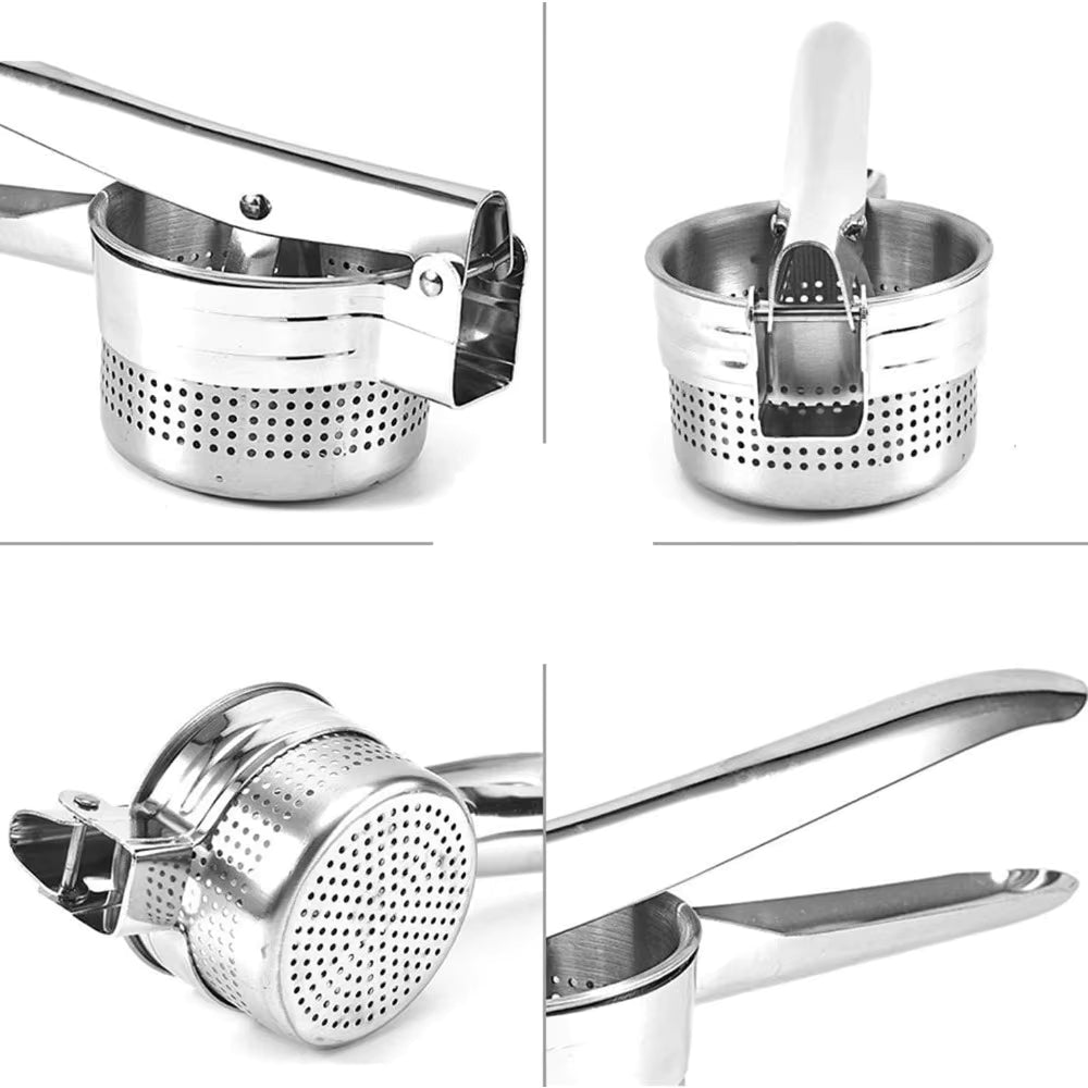 Langlebiger, lebensmittelechter Kartoffelstampfer aus Edelstahl (ergonomischer Griff)