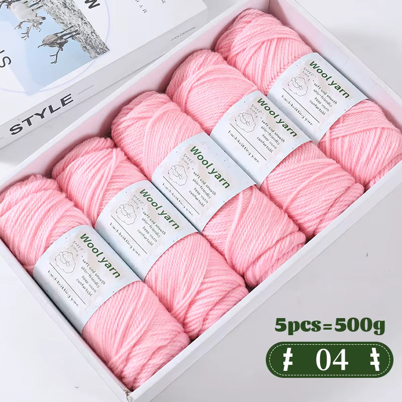 Farbverlaufsfarbenes dickes Alpakagarn (500-g-Packung)
