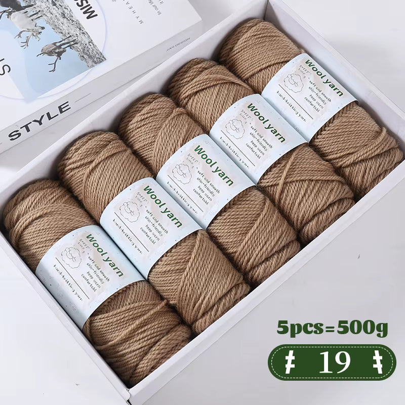 Farbverlaufsfarbenes dickes Alpakagarn (500-g-Packung)
