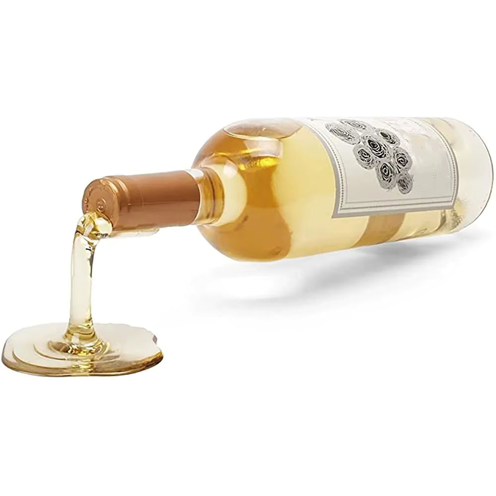 Auffälliger Weinflaschenhalter in Form einer verschütteten Flasche (ABS)