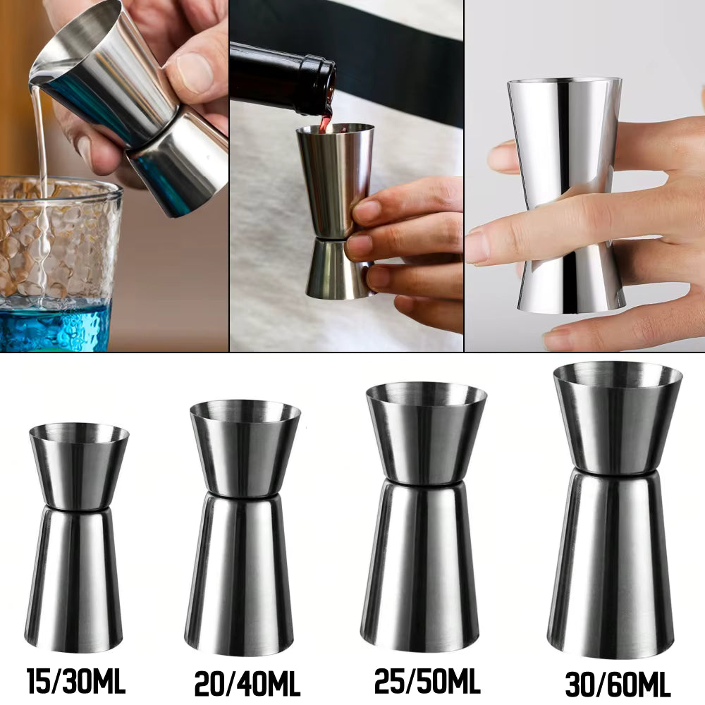 Nøjagtig dobbelt-sidet rustfri stål cocktailmåler