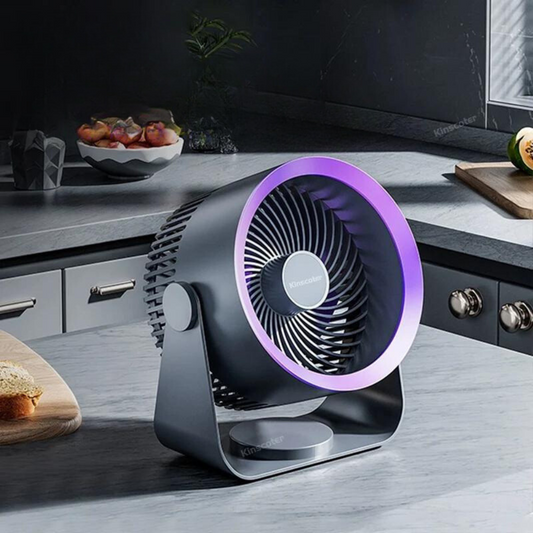 Mini Tischventilator USB-betrieben Tragbar | Verstellbare Kippfunktion in alle Richtungen | Kompaktes Design unter 20 cm Höhe
