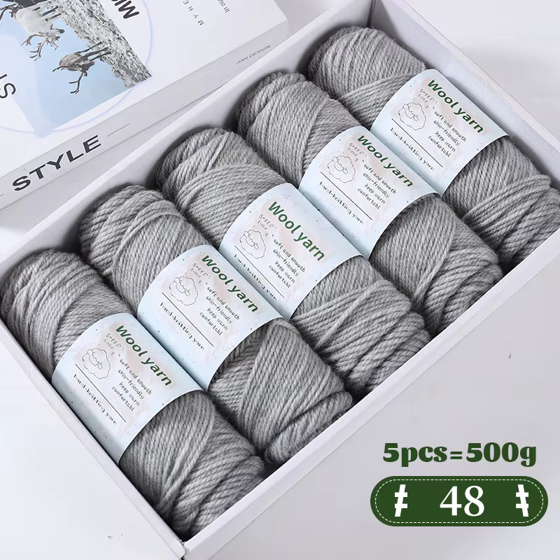 Farbverlaufsfarbenes dickes Alpakagarn (500-g-Packung)