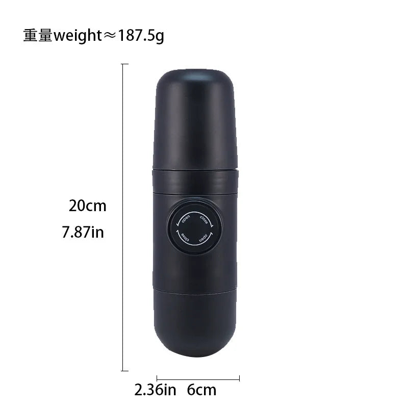 Kompakte, auslaufsichere Espressomaschine mit Handpresse (140ml)