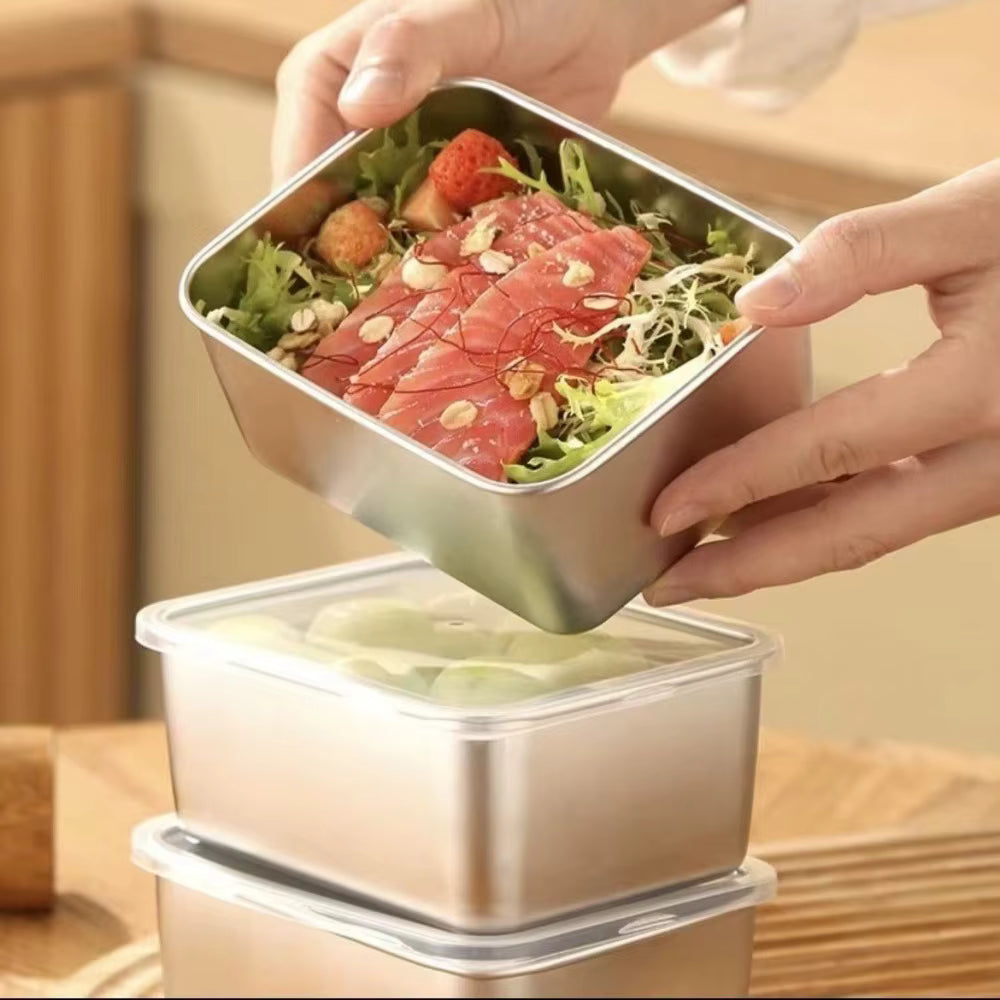 Luftdichte und wiederverwendbare Bento-Box aus Edelstahl