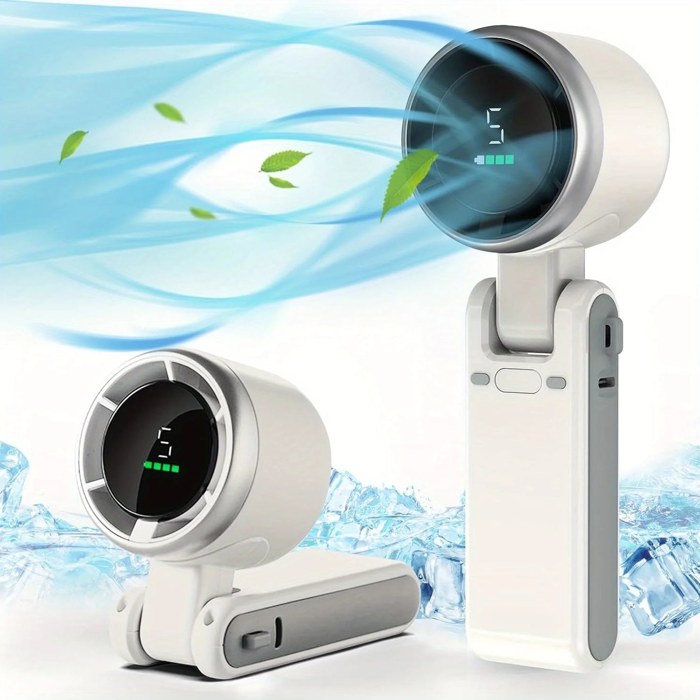 USB genopladelig 3-i-1 foldbar rejseventilator