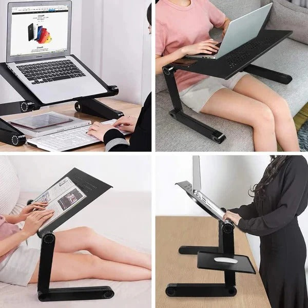 360° justerbar laptopstativ | Ergonomisk, bærbar skrivebordsforhøjer til arbejde og studier