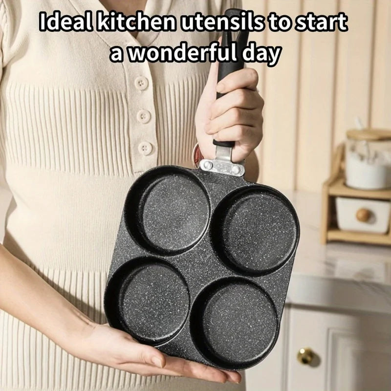 Non-stick støbejerns multi-brænder omeletpande (gas og el)
