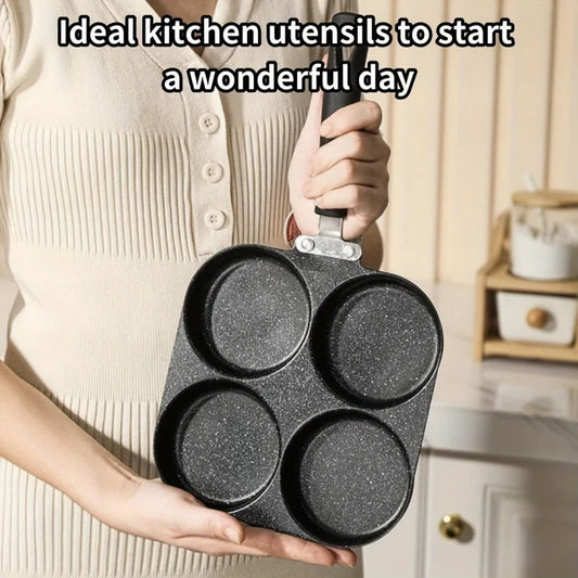 Non-stick støbejerns multi-brænder omeletpande (gas og el)