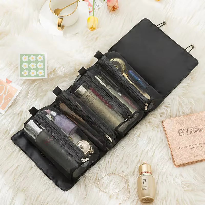 Abnehmbare 4-in-1 zusammenklappbare Kosmetiktasche