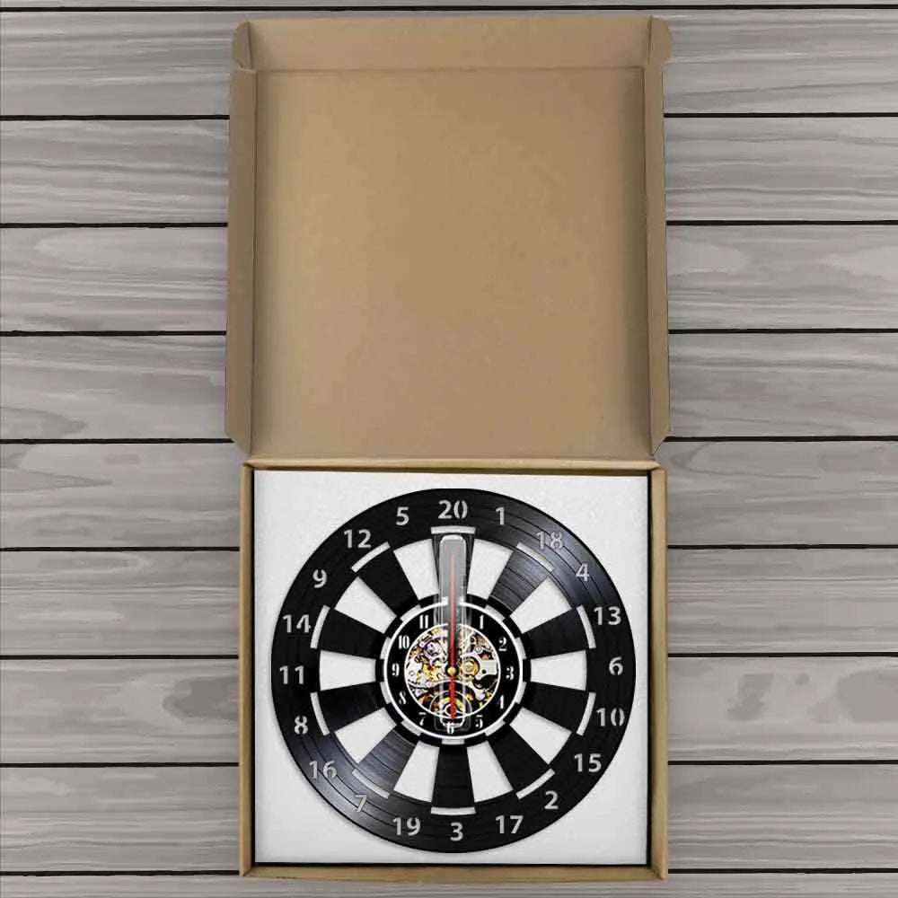 VinylTime - Retro Dart-Wanduhr aus Vinyl