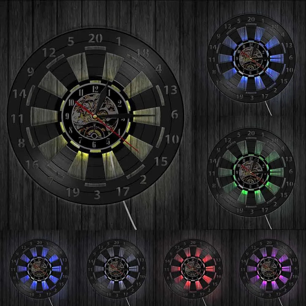 VinylTime - Retro Dart-Wanduhr aus Vinyl