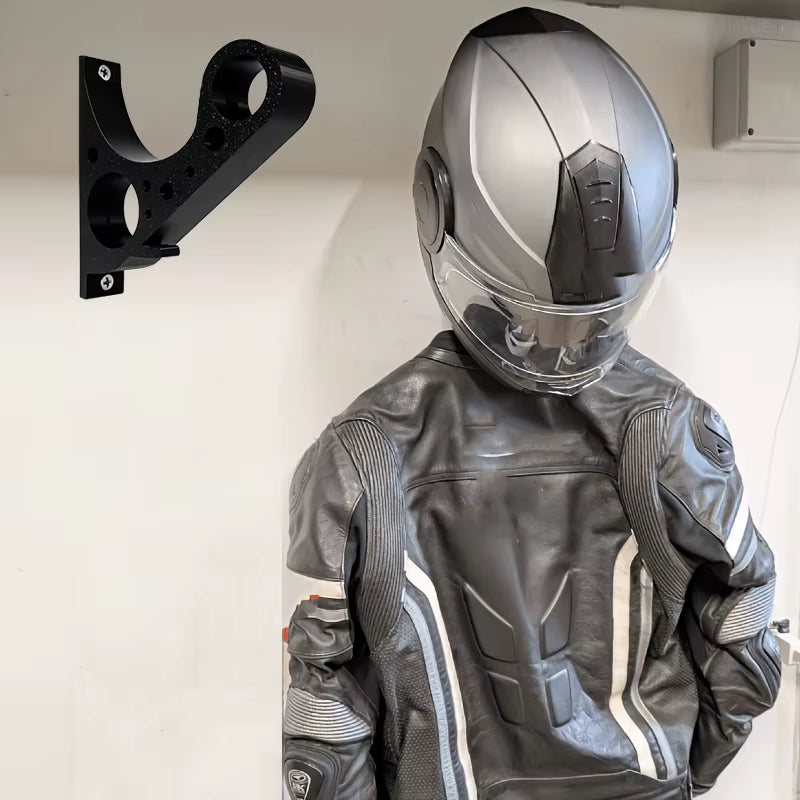 Kratzerfreier, wandmontierter Motorradhelm-Haken