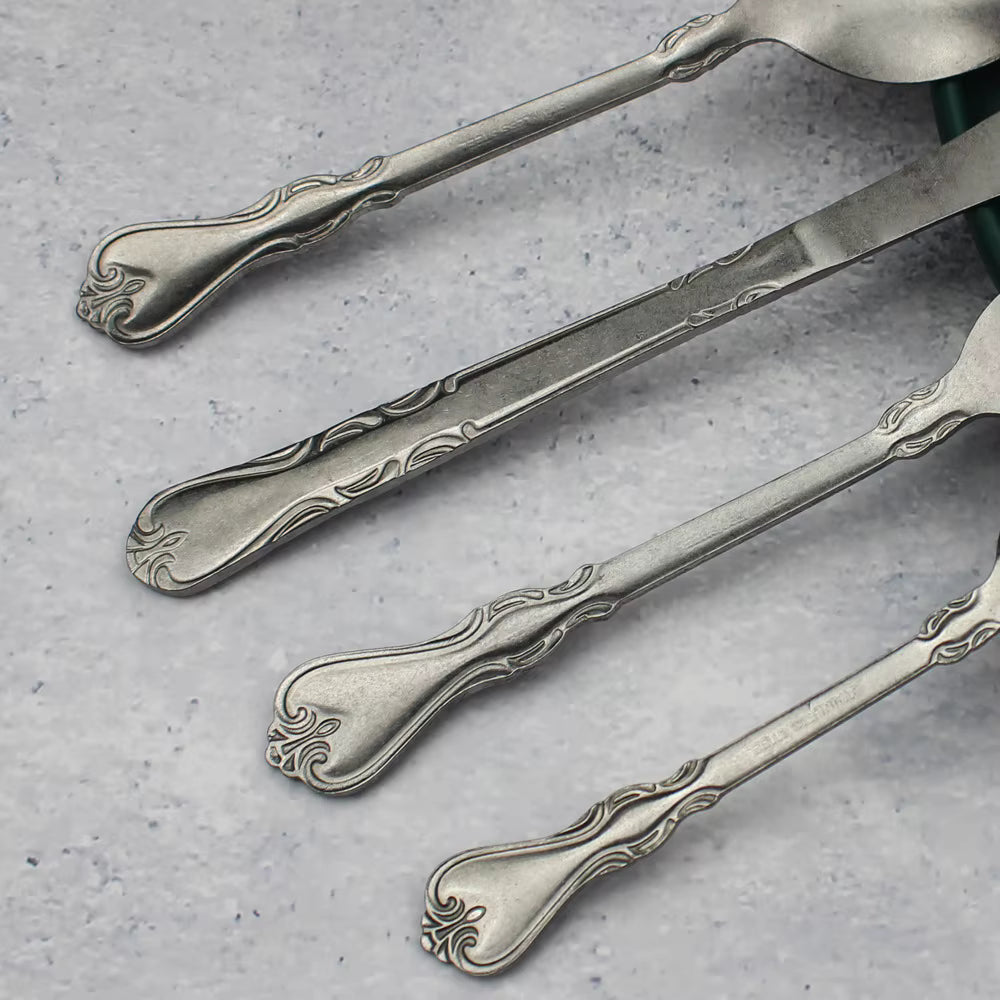 Echtes handgefertigtes Vintage-Besteckset (4-teilig)