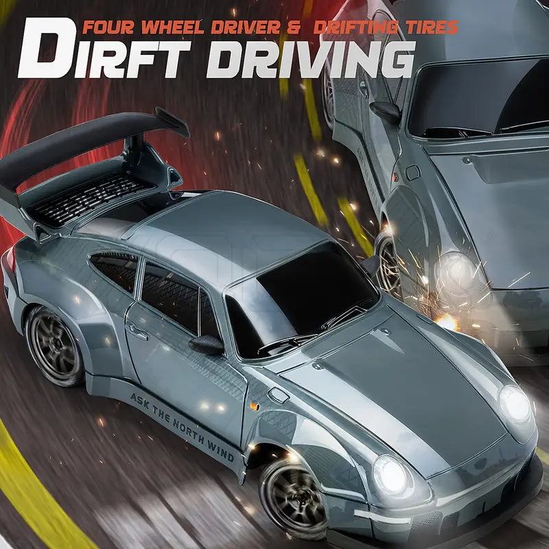 DriftMaster - RC Drift Car 1:24 | 4WD-styring | LED-lys | Genopladeligt batteri