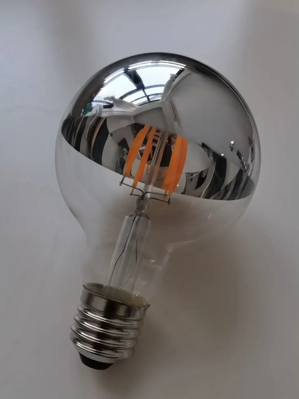 Minimalistisk LED Vintage Bureaulampe med Justerbar Lysstyrke – Metal og Glas, 40 cm Høj, Dæmpbar 3000K-5