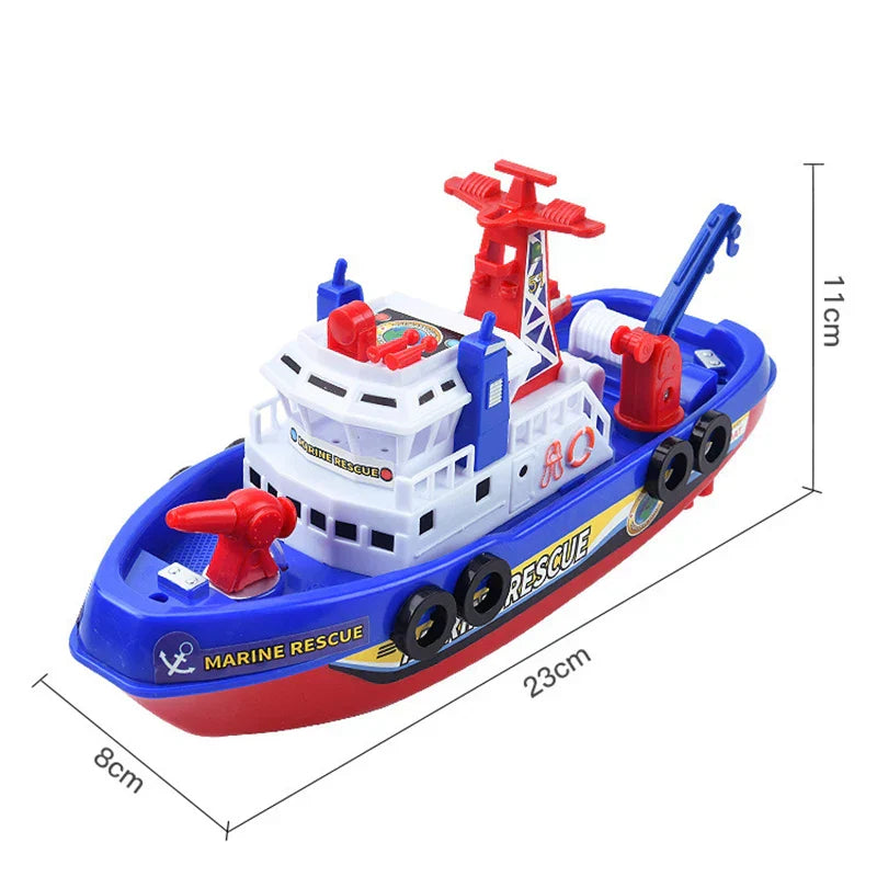 RescueSplash - Rettung und Spiel mit beleuchtetem Feuerwehrboot als Bade-Spielzeug