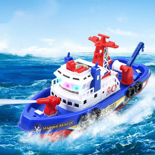 RescueSplash - Rettung und Spiel mit beleuchtetem Feuerwehrboot als Bade-Spielzeug