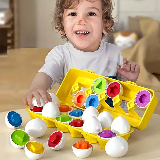 Bildungsförmiges Farb- und Formzuordnungsspielzeug-Set (mit Aufbewahrungsbox)