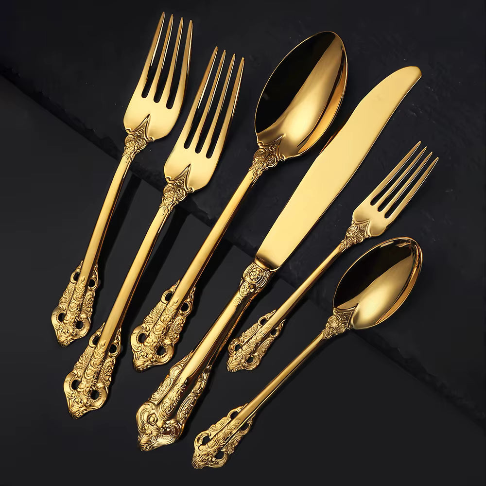 Elegantes Vintage-Besteckset aus Edelstahl