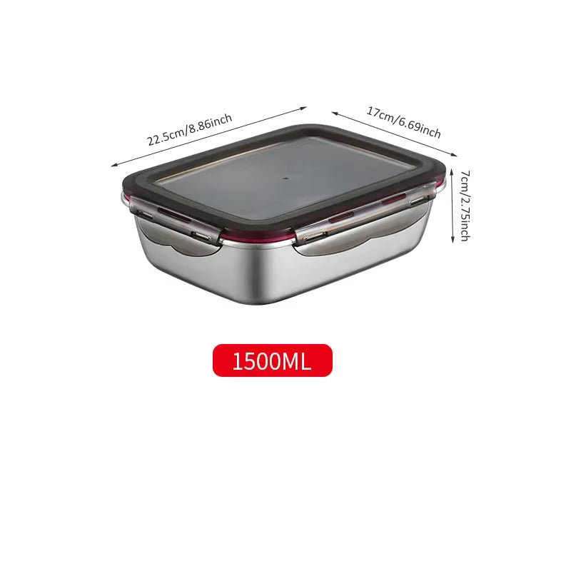 Auslaufsichere Lunchbox aus 304-Edelstahl (mikrowellen- und kühlschranksicher)