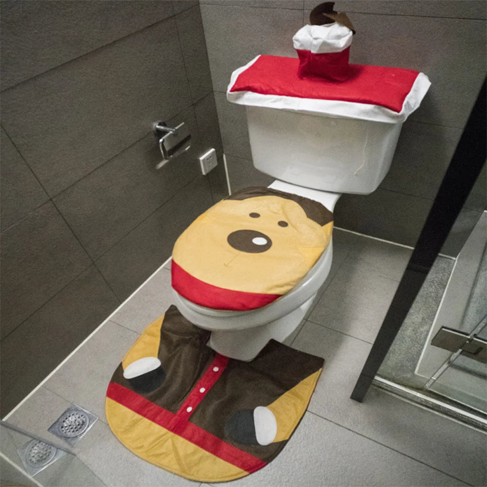 Festliches Weihnachtsset fürs WC (3 Teile)